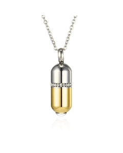 Wholesale Jewelry Capsule Pendant Stainless Steel Pill Necklace