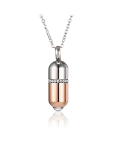 Wholesale Jewelry Capsule Pendant Stainless Steel Pill Necklace