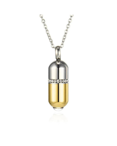 Wholesale Jewelry Capsule Pendant Stainless Steel Pill Necklace