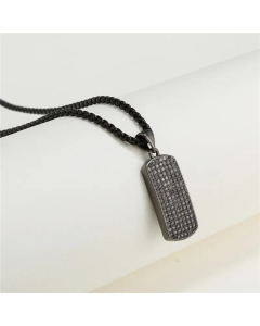 Retro Inlaid Zircon Metal Necklace Copper Stainless Steel Chain Wholesale