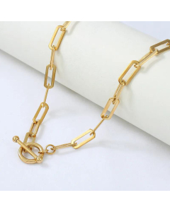 Punk Style OT Buckle Stainless Steel Necklace Wholesale Jewelry
