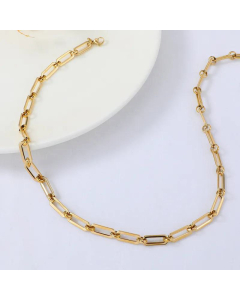 Wholesale Jewelry Thick Chain Stainless Steel Paperclip Chain Necklace