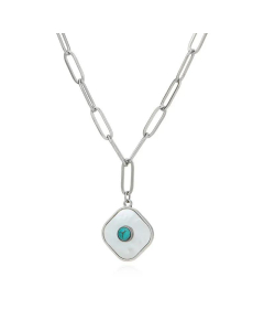Retro Geometric Pendant Stainless Steel Necklace Wholesale Jewelry