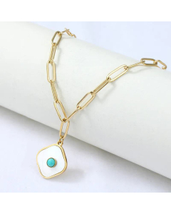 Retro Geometric Pendant Stainless Steel Necklace Wholesale Jewelry