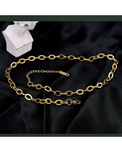 18K Gold Plated Non-Fading Thick Chain Necklace Wholesale Jewelry