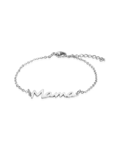 Wholesale MaMa Letter Titanium Steel Necklace Ring Bracelet Earrings Sets Jewelry -Steel Color-01