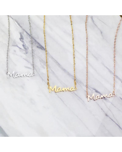 Wholesale MaMa Letter Titanium Steel Necklace Ring Bracelet Earrings Sets Jewelry 