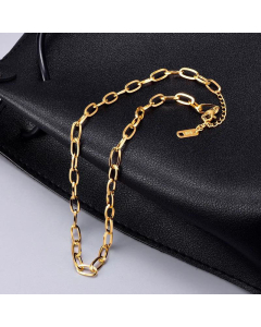 Thick Flat Chain Titanium Steel Necklace Wholesale Jewelry 