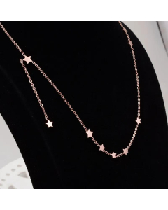 18K Star Chain Tassel Titanium Steel Necklace Jewelry Wholesale 
