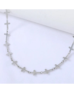 Wholesale Jewelry Cross Splicing Stainless Steel Necklace