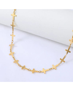 Wholesale Jewelry Cross Splicing Stainless Steel Necklace