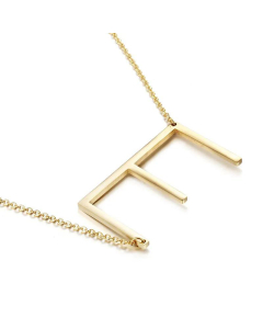 Glossy 26 English Letters Titanium Steel Necklace Wholesale 