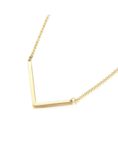 Glossy 26 English Letters Titanium Steel Necklace Wholesale 