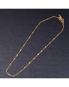 18K Gold Simple Short Thin Metal Necklace Wholesale Jewelry