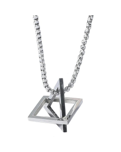 Geometric Three-Dimensional Titanium Steel Necklace Wholesale
