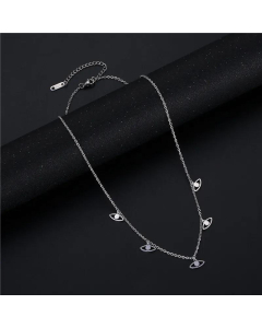 Wholesale Eyes Tag Stainless Steel Necklace Jewelry 