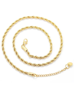 Simple Titanium Steel Twist Rope Chain Necklace Wholesale Jewelry