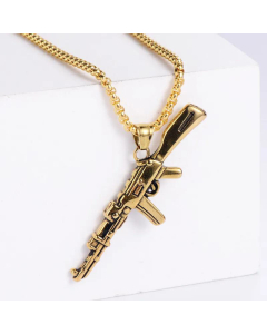 Pistol Pendant Stainless Steel Necklace Fine Jewelry Wholesale