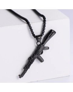 Pistol Pendant Stainless Steel Necklace Fine Jewelry Wholesale