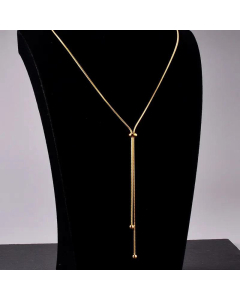 Wholesale Jewelry Round Bead Adjustable Titanium Steel Necklace