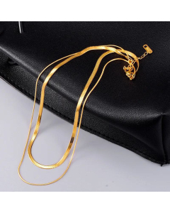 Retro Double-Layer Short Necklace Snake Bone Chain Wholesale Jewelry