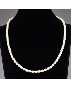 Simple Pearl Beading Clavicle Chain Titanium Steel Necklace