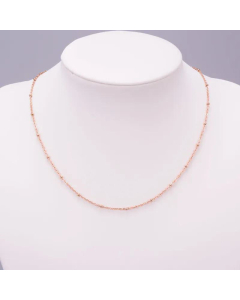Wholesale Jewelry  Rose Gold Beads Titanium Steel Necklace