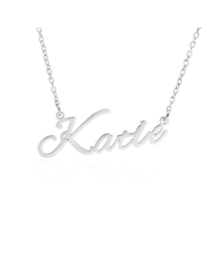 Fashion Stainless Steel English Name Pendant on Necklace-Steel Color-01