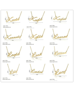 Fashion Stainless Steel English Name Pendant on Necklace