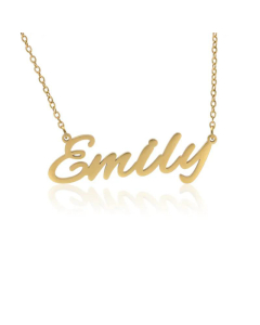 English Alphabet Name Necklace Wholesale Korean Style Stainless Steel -Gold Color-01