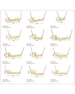 English Alphabet Name Necklace Wholesale Korean Style Stainless Steel 