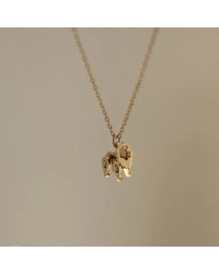 Simple Animal Titanium Steel Building Block Lion Necklace