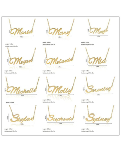 Fashion Clavicle Chain Necklace English Name Pendant Stainless Steel 