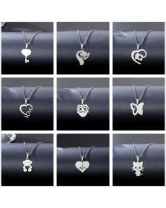 Punk Style Necklace Geometric Chain Titanium Steel Wholesale Jewelry 