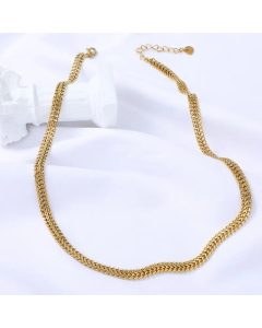 Wholesale Jewelry Simple Double Layer Necklace Stainless Steel 