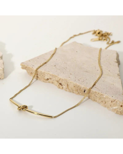 New Fashion Knotted Necklace 14K Gold-Plated Stainless Steel 
