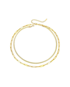 Simple Double Layered Necklace Wholesale Jewelry Colorza