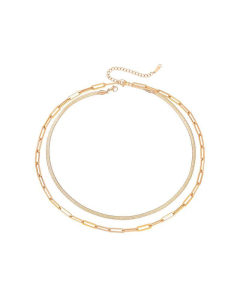 Simple Double Layered Necklace Wholesale Jewelry Colorza