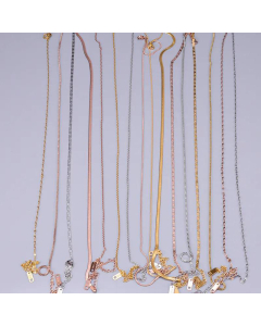 Wholesale Jewelry Colorza Simple Twist O-Shaped Chain Titanium Steel Necklace