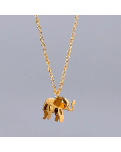 Wholesale Jewelry Colorza Fashion Auspicious Baby Elephant Stitching Titanium Steel Necklace 