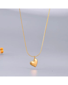Simple Heart Pendant Titanium Steel Necklace Colorza Wholesale Jewelry 