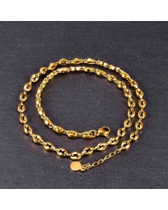 Wholesale Jewelry Colorza Simple Oval Pig Nose Shape Titanium Steel Necklace