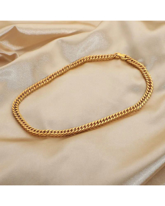 Fashion 18K Gold-Plated Stainless Steel Cuban Necklace