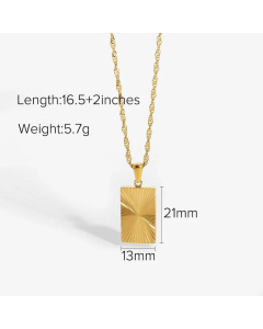 Fashion Round Heart-Shaped Butterfly Necklace 18K Plated Stainless Steel