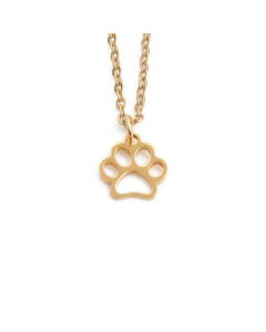 Simple Dog Paw Pendant Stainless Steel Necklace Colorza Wholesale
