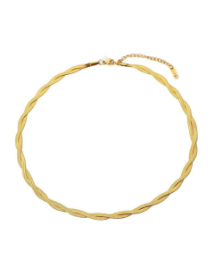Jewelry Simple Crossed Flat Snake Chain Stainless Steel Necklace Colorza Wholesale