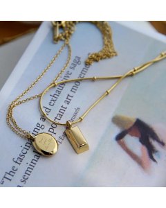 Fashion Geometric Snake Bone Chain Necklace 18K Gold Titanium Steel
