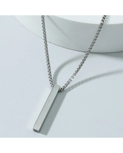 Wholesale Three-Dimensional Pillar Stainless Steel Necklace 
