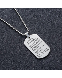 Wholesale Fashion Letter Tag Stainless Steel Necklace 