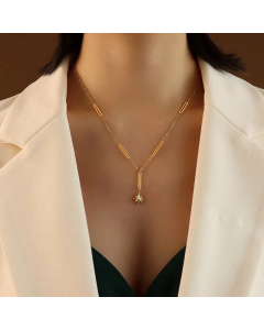 Fashion Star Titanium Steel Elegant Long Necklace